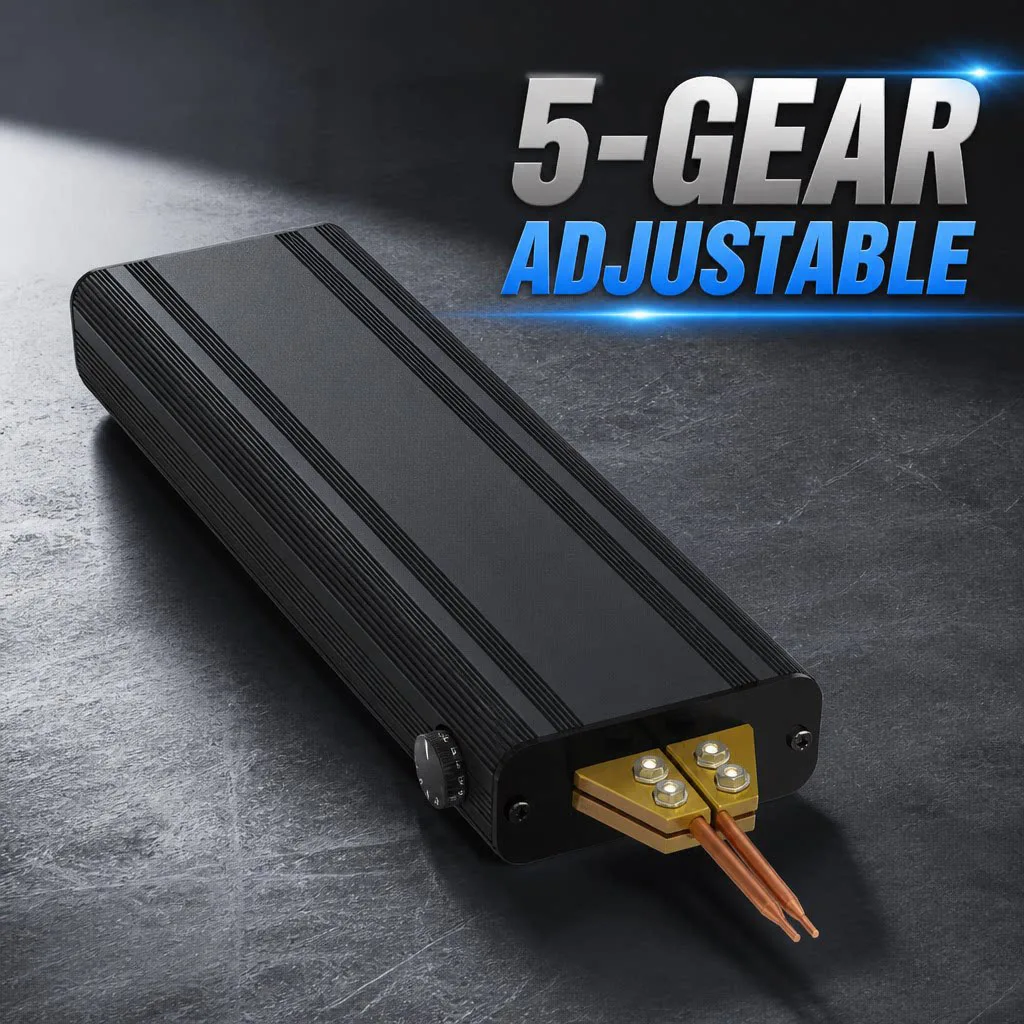 Portable Handheld Spot For Welder 5‑Gear Adjustable 5000mAh 1200A Max Output Type‑C Fast Charging For Battery Tab Welding Tool