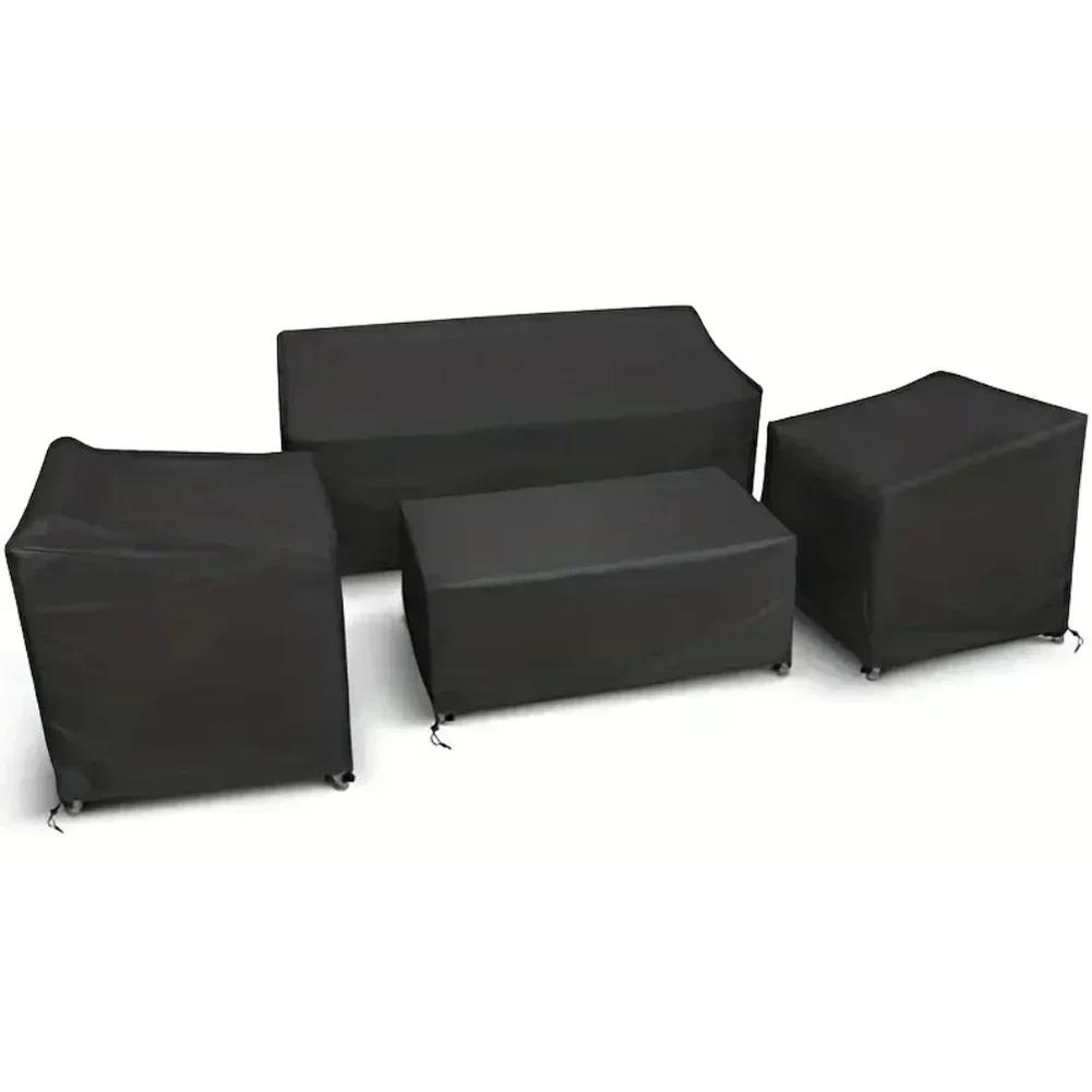 

420D Oxford Cloth Covers Outdoor Furniture Covers Adjustable Drawstrings Breathable Material Clickable Closure Straps