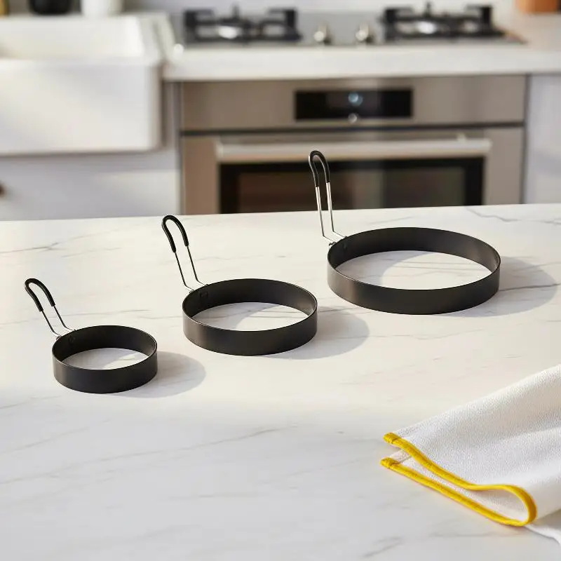 Non-Stick Stainless Steel Egg Ring 14 Styles Food Grade Fried Egg Mold for Breakfast McMuffin Sandwich Making