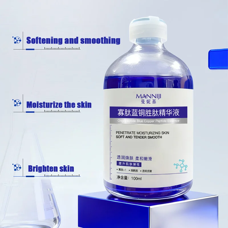 

100 мл сыворотки с пептидами синей меди - мощная концентрированная жидкость, создающая эффект свежей кожи, нежирная, быстро подтягивающая кожу.