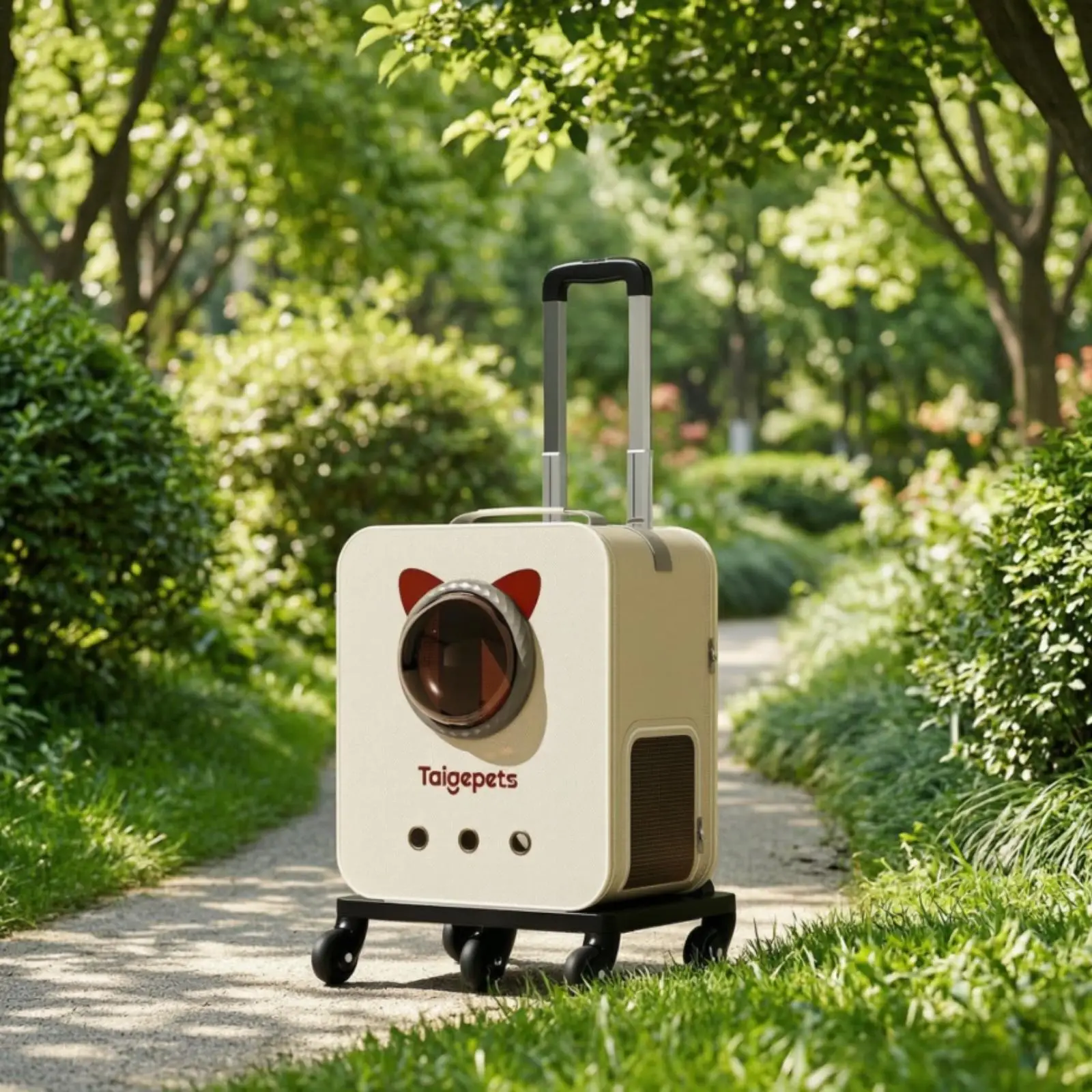 Sac de transport pour animaux de compagnie structuré en forme de conteneur industriel avec grande fenêtre de visualisation, portable, pour les aventures en plein air