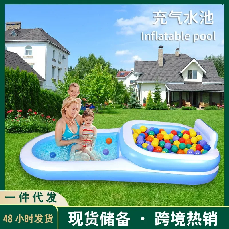 Large Inflatable Swimming Pool Foldable Kids Water Play Center Family Outdoor Garden Bathtub for Children Summer Fun Activity