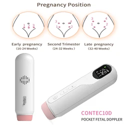 Doppler Fetal Wireless Prenatal Women Fetal Doppler Baby Heart Rate Home Fetal Monitor Detector No Radiation 2.5mhz Prob