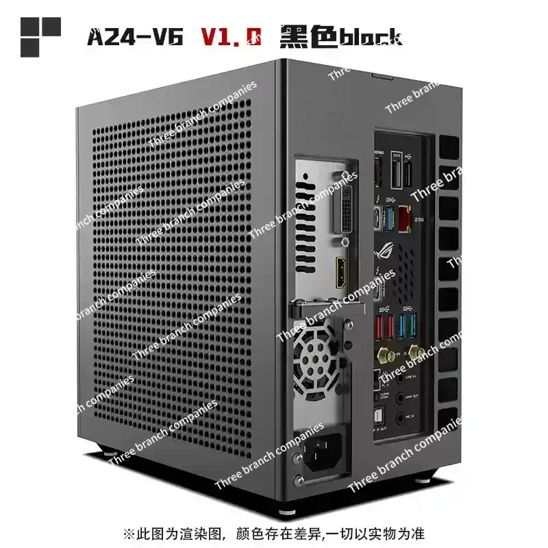 Mini A24-V6 1.0 dual-slot semi-high single display 1u power supply itx chassis 5.38 liters