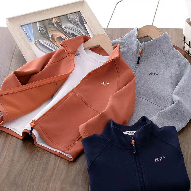 pdkids-ボーイズ春秋スタンドカラースポーツシャツエアレイヤースタイリッシュなジャケットコートトレンディな子供服韓国スタイル