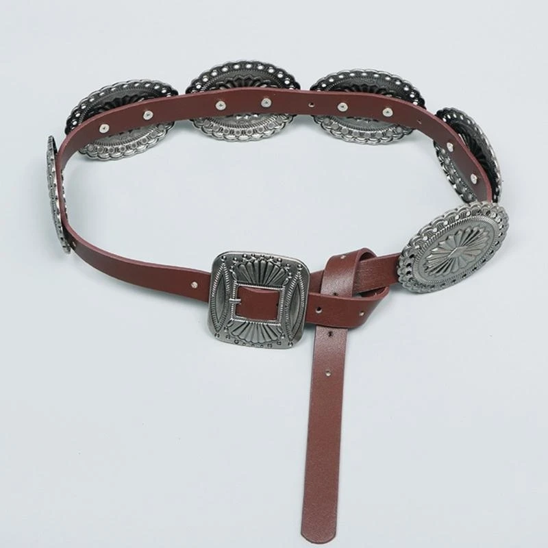 حزام خصر مبتكر للبالغين مع حزام خصر منحوت على شكل زهور قابل للتعديل وأحزمة خصر من البولي يوريثان للنساء حزام جينز عالمي