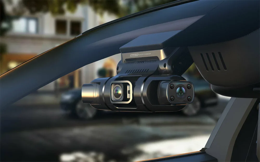 

Triple Lens Recorder Night Vision DVR 360 HD Wide Angle Camera LCD TF Car Dash Cam