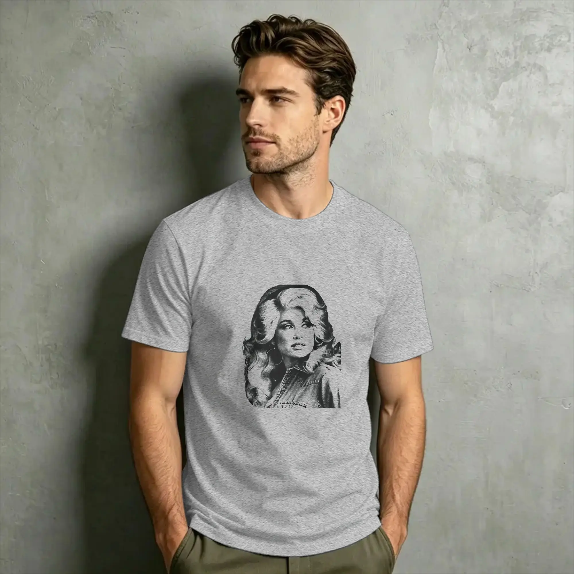 Singer Dolly Parton T Shirt Summer  100% Cotton T Shirts For Mens Harajuku Casual Tee Shirt Short Sleeve Y2K Fun Tees