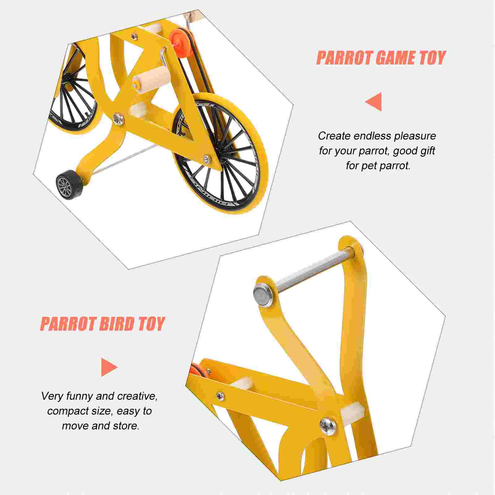 Parrot Cage Plaything Macaw Playing Toys Parrot Intelligence Toys Conure Cage Playset Bird Interactive Plaything Parrot Bike Toy