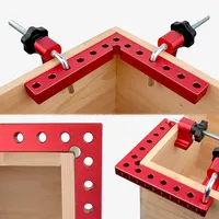 Metal Clamps for Woodworking 90 Degrees Aluminum Alloy Fixed Right Angle Positioning Clip Square Ruler Manual Hand Fixing Tool