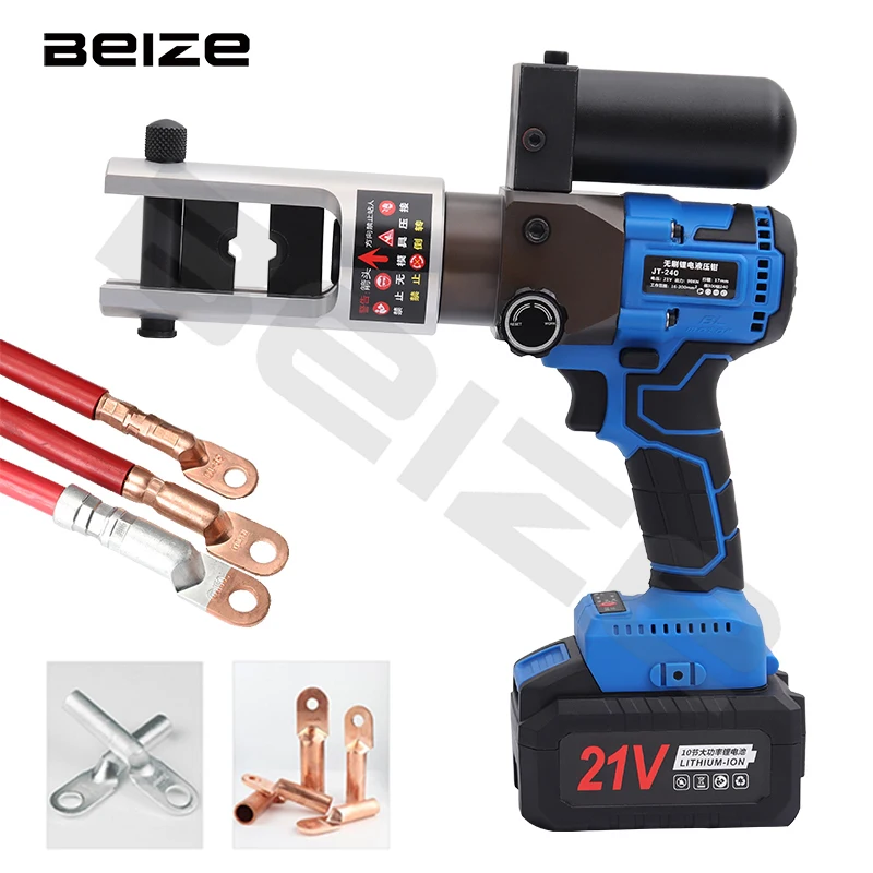 

JT-240 Electric Hydraulic Crimping Pliers Rechargeable Crimping Pliers Copper/aluminum Cable Crimping Tool Usage Range16-300mm ²