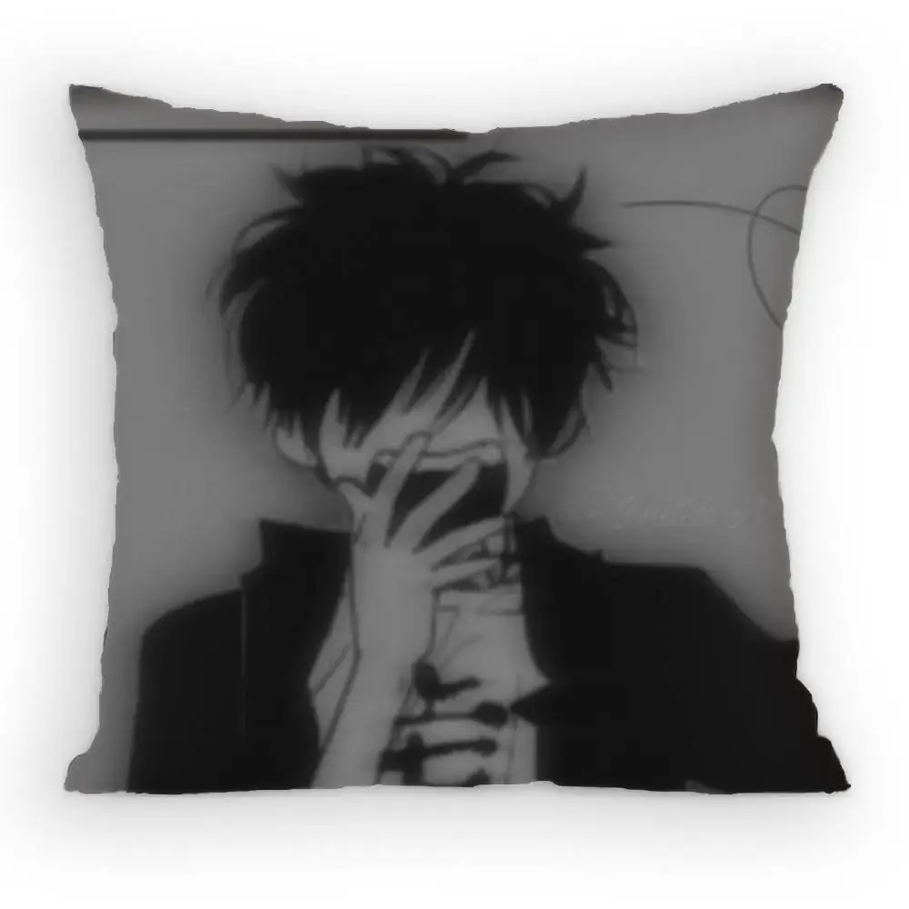 Ron Kamonohashi's Forbidden Deductions Pillow Case Anti-dustmite Pillowcase Invisible zipper silky Sofacushion cover for bedroom