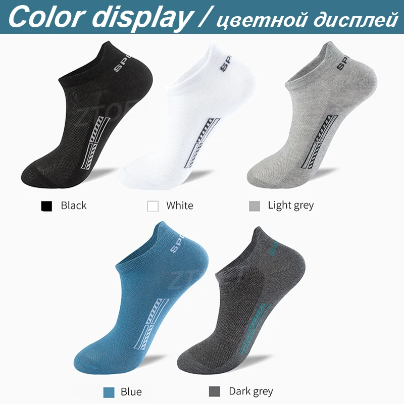 High Quality 10Pairs Men Socks Cotton Summer Sports Breathable Ankle Socks Mesh Casual Athletic Thin Cut Short Plus Size 38-46