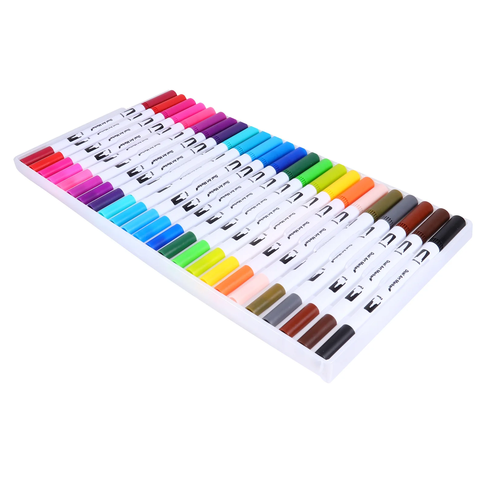 

24Pcs Watercolor Pens Dual Tip Brush Pens Set Smooth Ink Fine Brush Marker Painting Journaling Coloring Colored Markers