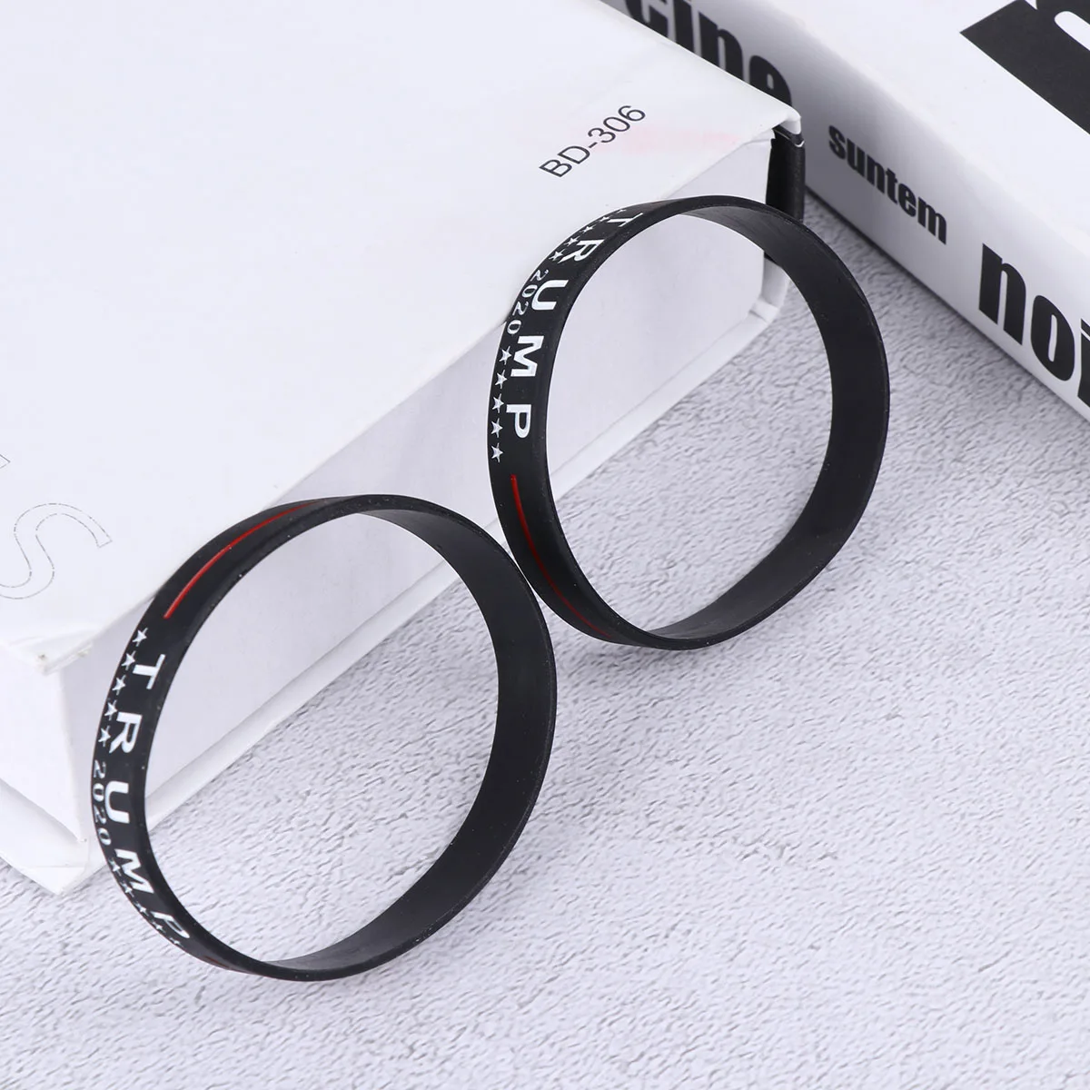 

3PCS Black Theme Bracelet Toy American Flag Design Wrist Straps Silicone Wristbands Dress up Accessary Party Supplies for United
