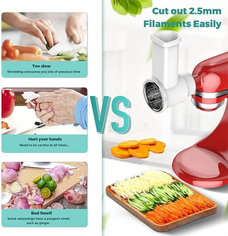 เตรียมเครื่องตัดและเครื่องทําลายเอกสารสําหรับ KitchenAid Stand Mixer อาหาร Home Kitchen Kit