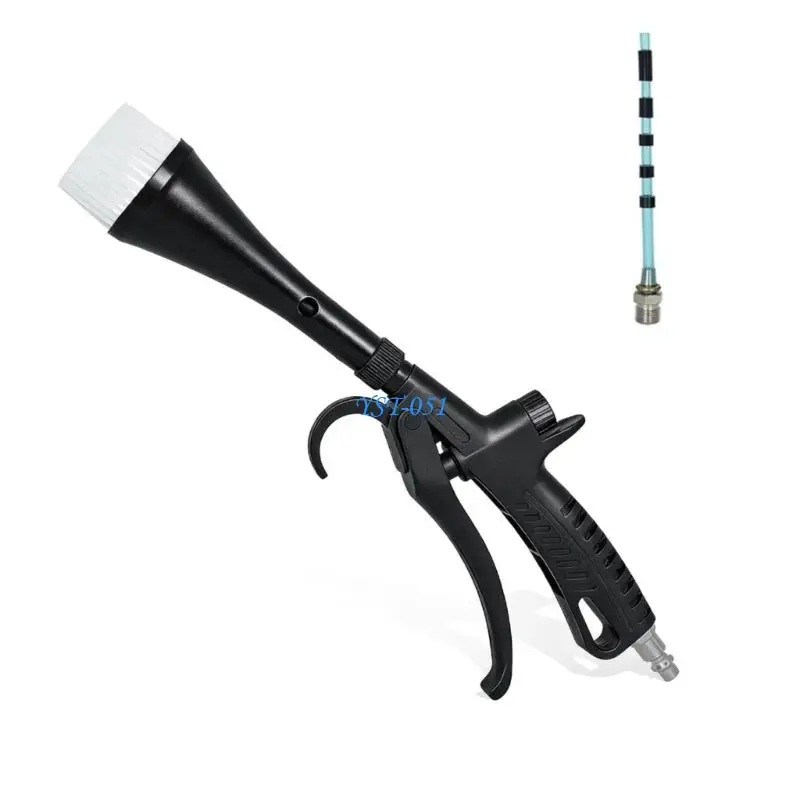 E15A Double Function Air Blower And Brush Tool For Dusting Car Computers Appliances