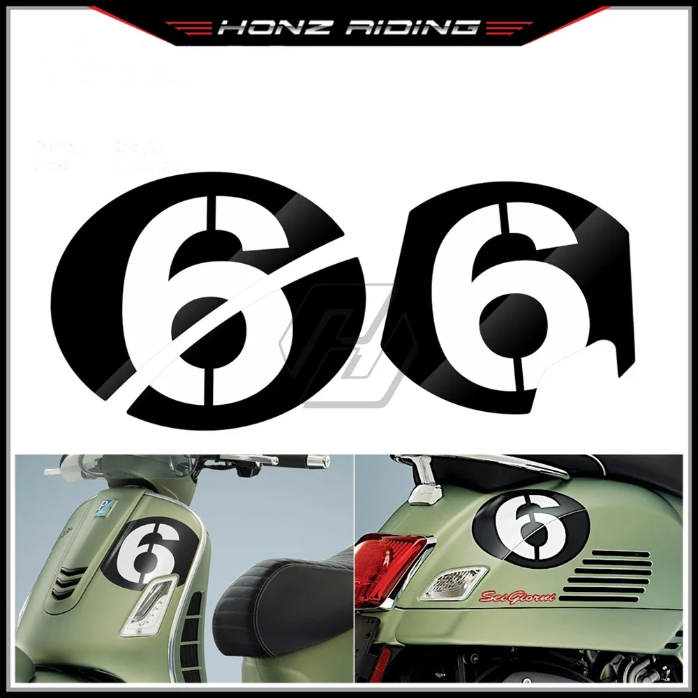 

For Piaggio Vespa Series 2 Sei Giorni GTS 300 GTS300 GTS300ie Supersport Decals Number 6