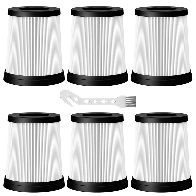 ตัวกรอง HEPA 6แพ็คใช้ได้กับ FSV001 fabuletta เครื่องดูดฝุ่นแบบแท่งไร้สาย A300 FSV101 G160 Girnoor และ G165 afoddon