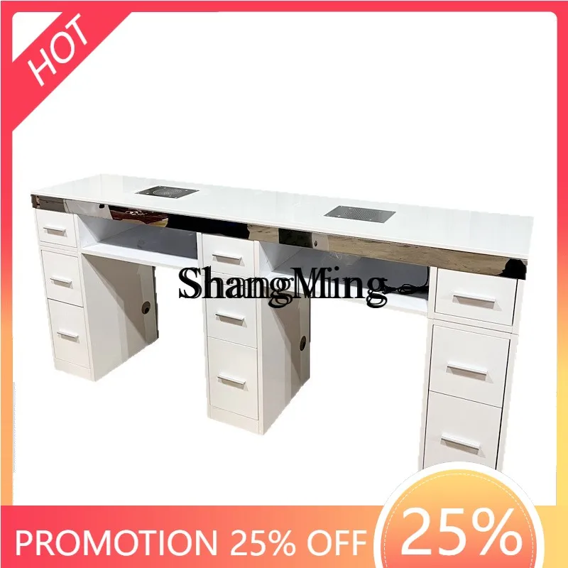 CL  table solid wood LED e****mical modern beauty salon manicure table manicure counter