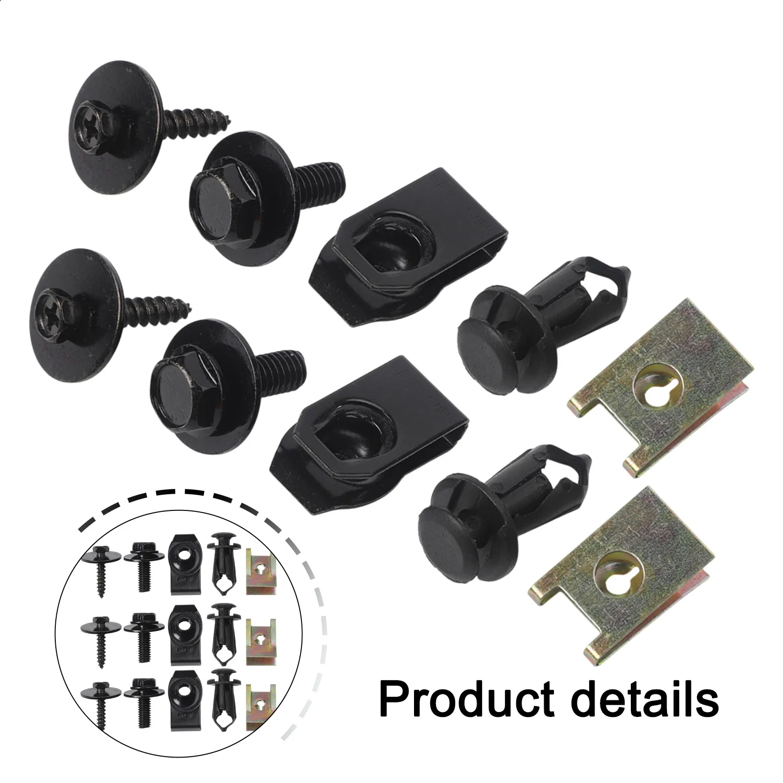 Automotive Screw Kit Rivet Button Clips Vehicle Maintenance Secure Fit Screws Storage Box Included For Fenders And Bumpers