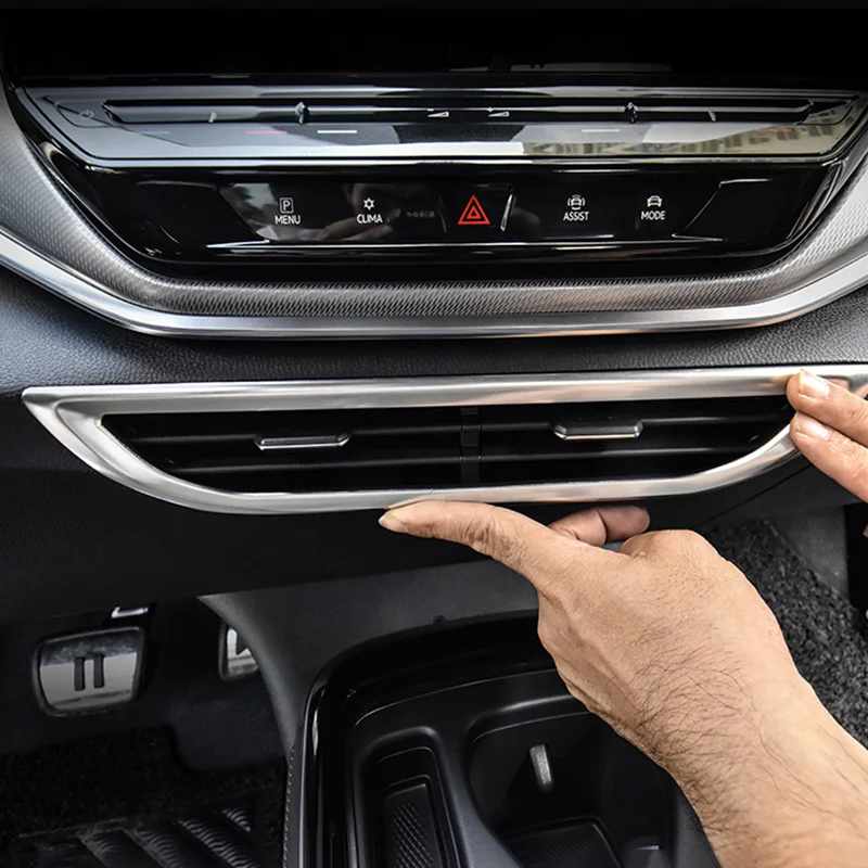 

Car Dashboard Central Control Air Outlet Frame Trim Sticker for Volkswagen VW ID.4 ID4 GTX Cross 2021 2022 Interior Accessories