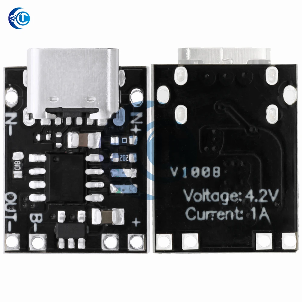 DIY Portable Power Bank Charger Module - Mini TP4056 1A Micro Type-C for 18650 Battery