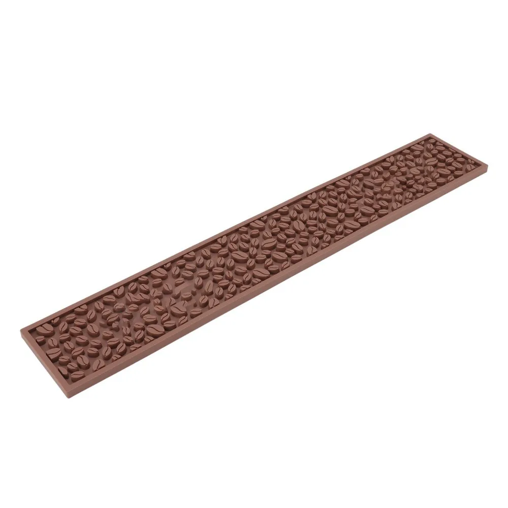 PVC Material Coffee Bar Mat Non Slip Surface Silicone Material Non Slip Bar Mat Rectangular Shape Draining Design