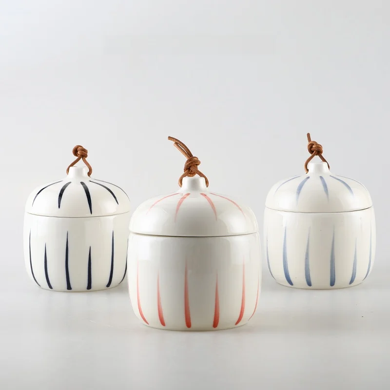 

Керамическая банка для чая KULE HOME, влагонепроницаемая, маленькая, для отелей, коробка для зубочисток, банка для хранения, в скандинавском стиле, декоративная, для дома