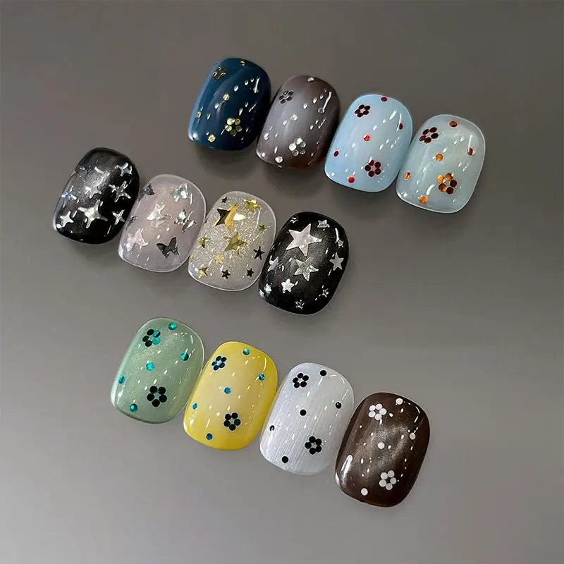 New Star Sequin Mixed Five-pointed Star Wave Point Colorful Laser Nail Glitter Nail Art Charm Decor DIY Manicure Accessories