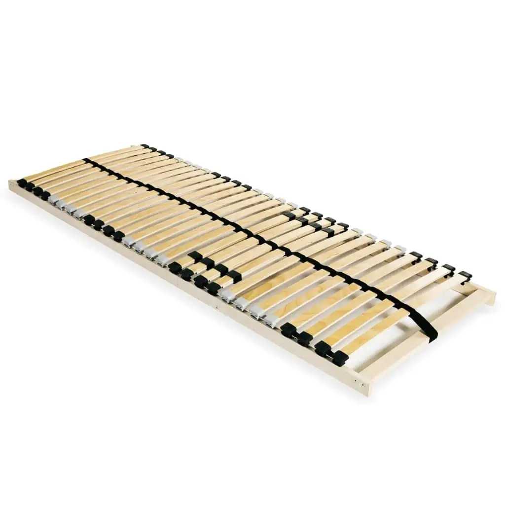 28-Slat Slatted Bed Base 90x200 cm, 7-Zone Support - No Mattress Included