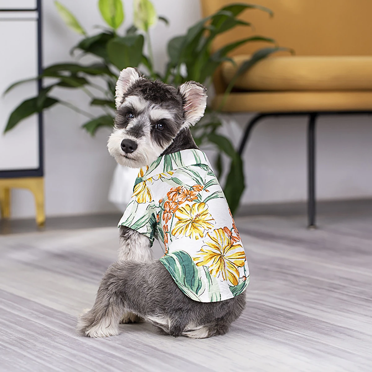 Dog T-Shirts Summer Clothes Hawaiian Breathable Cool Printed Shirt for Small Dogs Boy Seaside Beach Shirts Vacation Pet Apparel