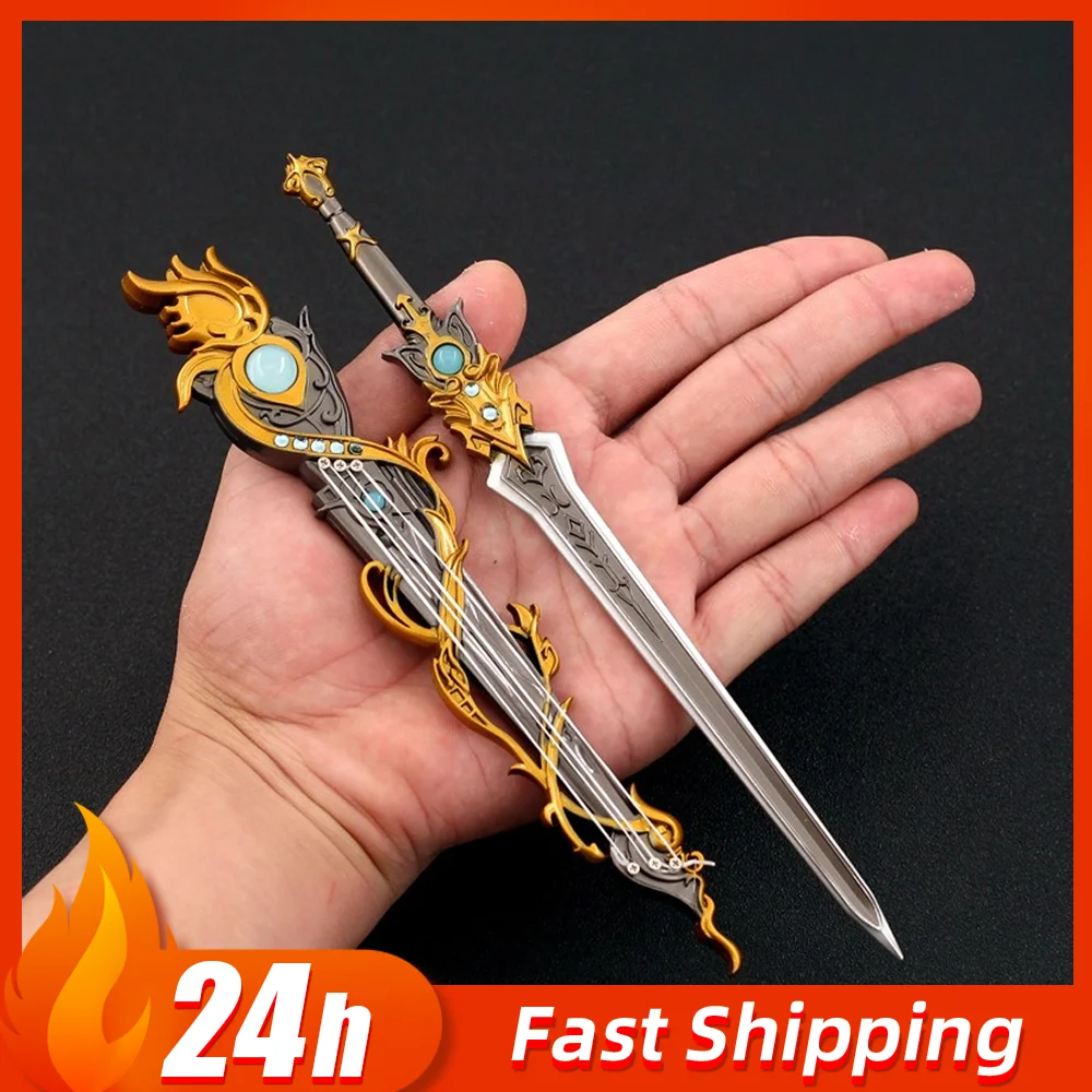22cm Heart of Sword Game Periphery Melee Samurai Metal Sword Kanata Model Karambit Crafts Decorate Ornaments Gifts Boys Toys