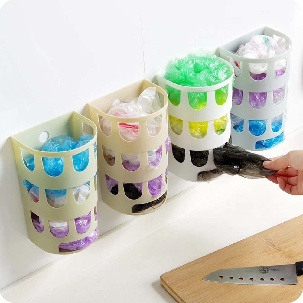 

Garbage Storage Box Organizer Trash Bags Hollow Holder Dispenser Saver Wash Shopping