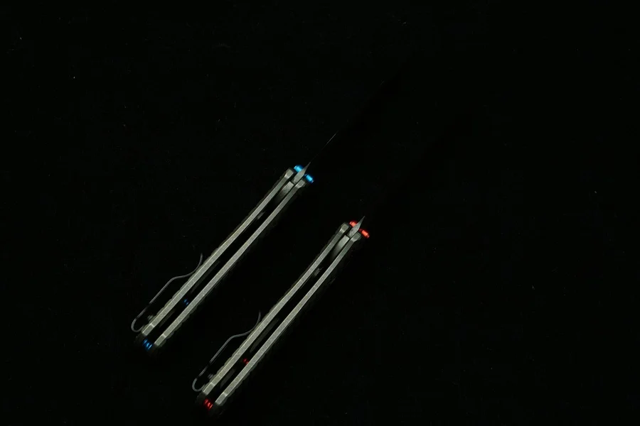 LEMIFSHE 맞춤형 미니 533Ti 리얼 D2 마크 S30V 블레이드 티타늄 손잡이 접이식 칼, 야외 캠핑 주방 생존 EDC 도구