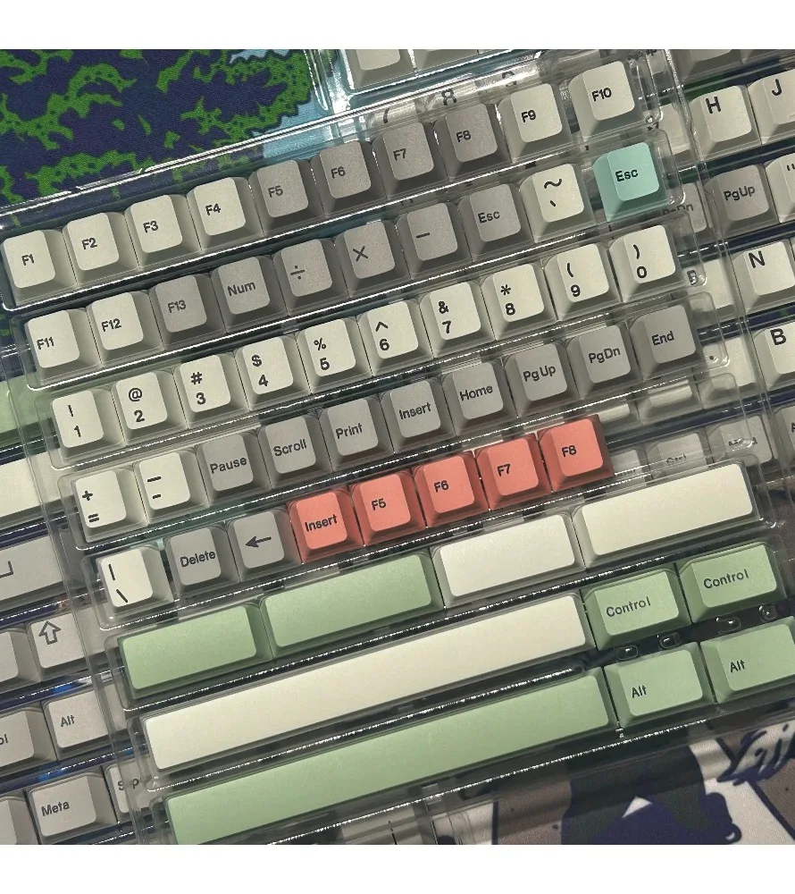Silent muted five-sided hot sublimation original pbt full set of keycaps with 7U compatible ALICE40