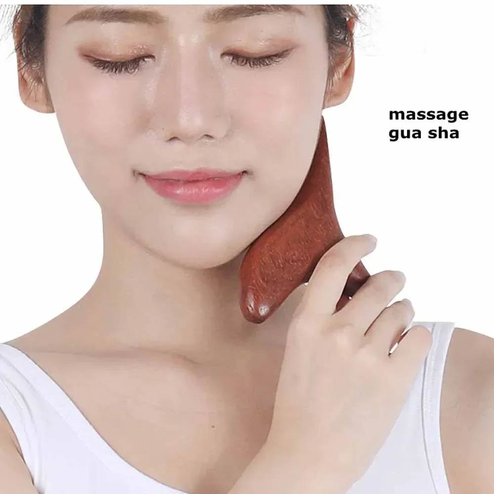 Natureza Madeira Ferramenta De Massagem Trigonométrica, Madeira Gua Sha Board, Caneta De Acupuntura, Drenagem Linfática, Massagem Corporal Terapêutica, 1Pc