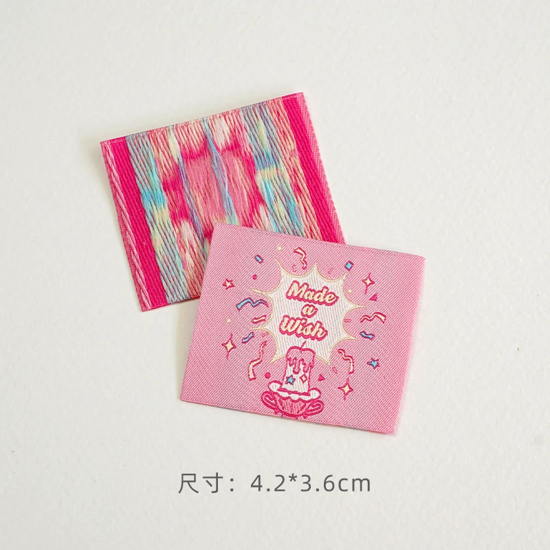 Spot handmade cloth label，colorful woven mark DIY  clothes pet bib sewing accessories