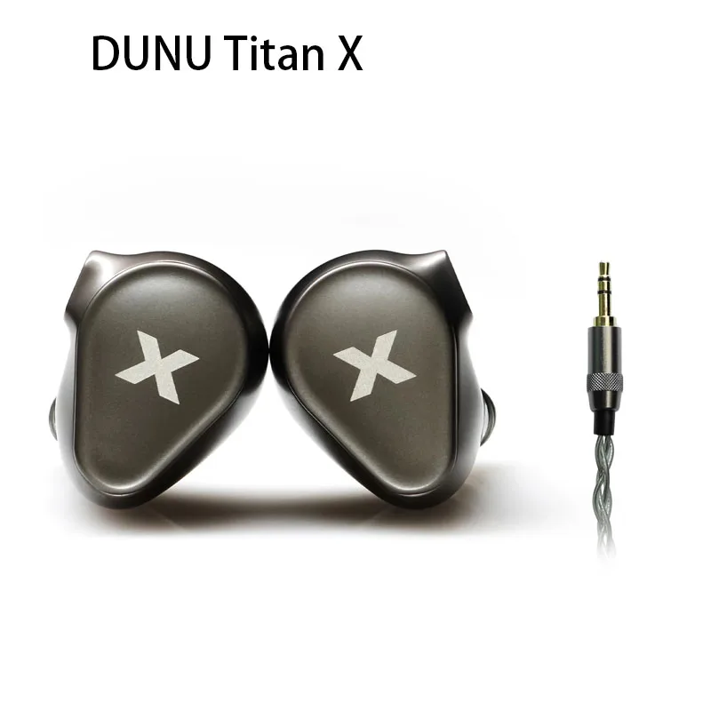 DUNU Titan X HiFi IEM Earphones Dual Magnetic Dynamic Driver Metal Alloy Housing 3.5mm/TypeC Mic Earbuds For Audiophile Gaming