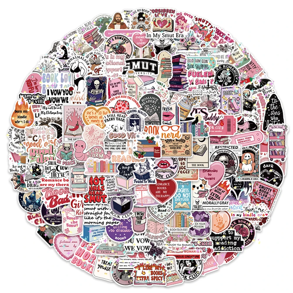 50/150PCS Reading Sparkling Stickers Cartoon Fun Graffiti Stickers DIY Phone Cases Postcards Luggage Notebook Speaker Stickers