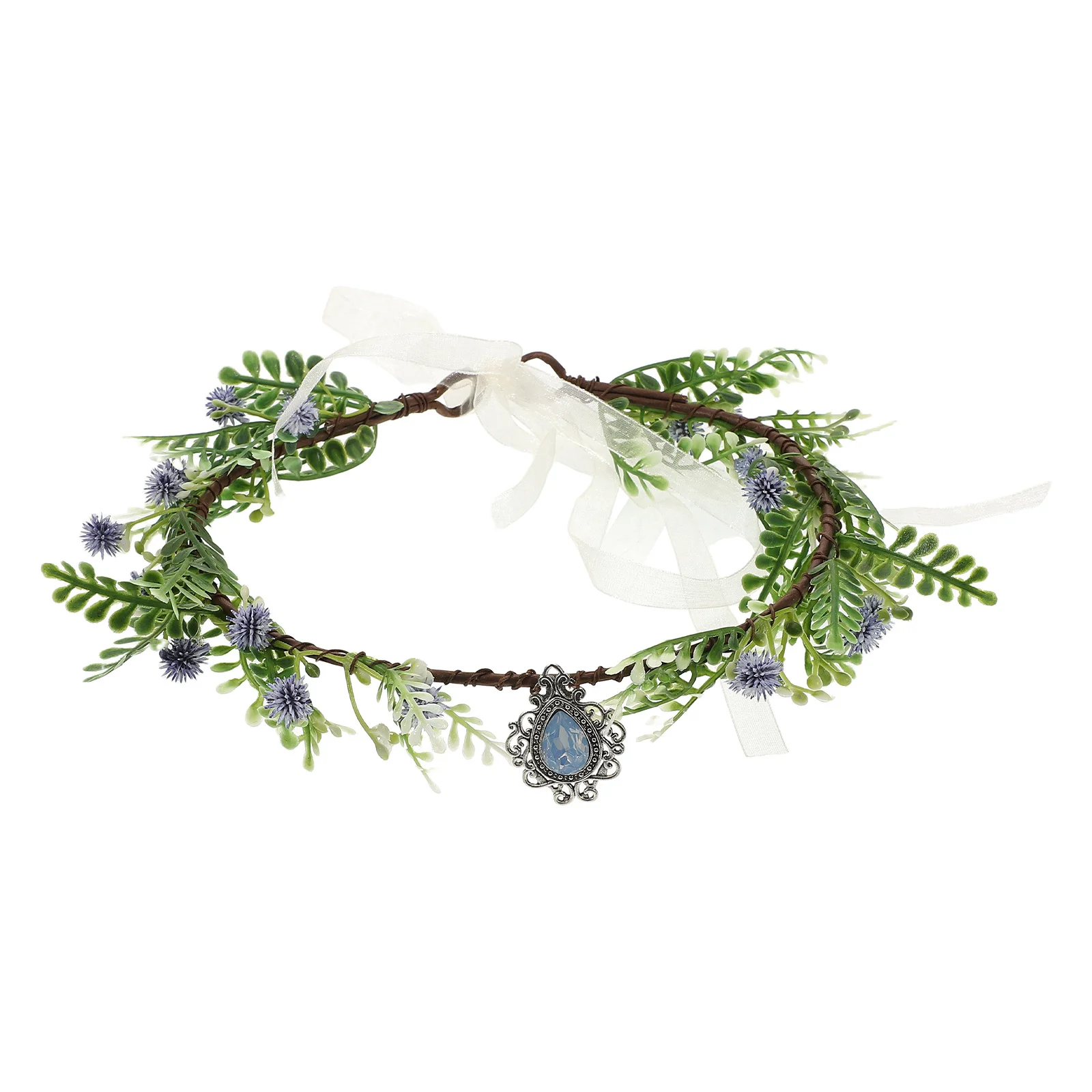 اليدوية زهرة تاج خوذة خمر الزهور جارلاند الزفاف الجنية عقال الزفاف تأثيري مناسبة خاصة التبعي مع #1