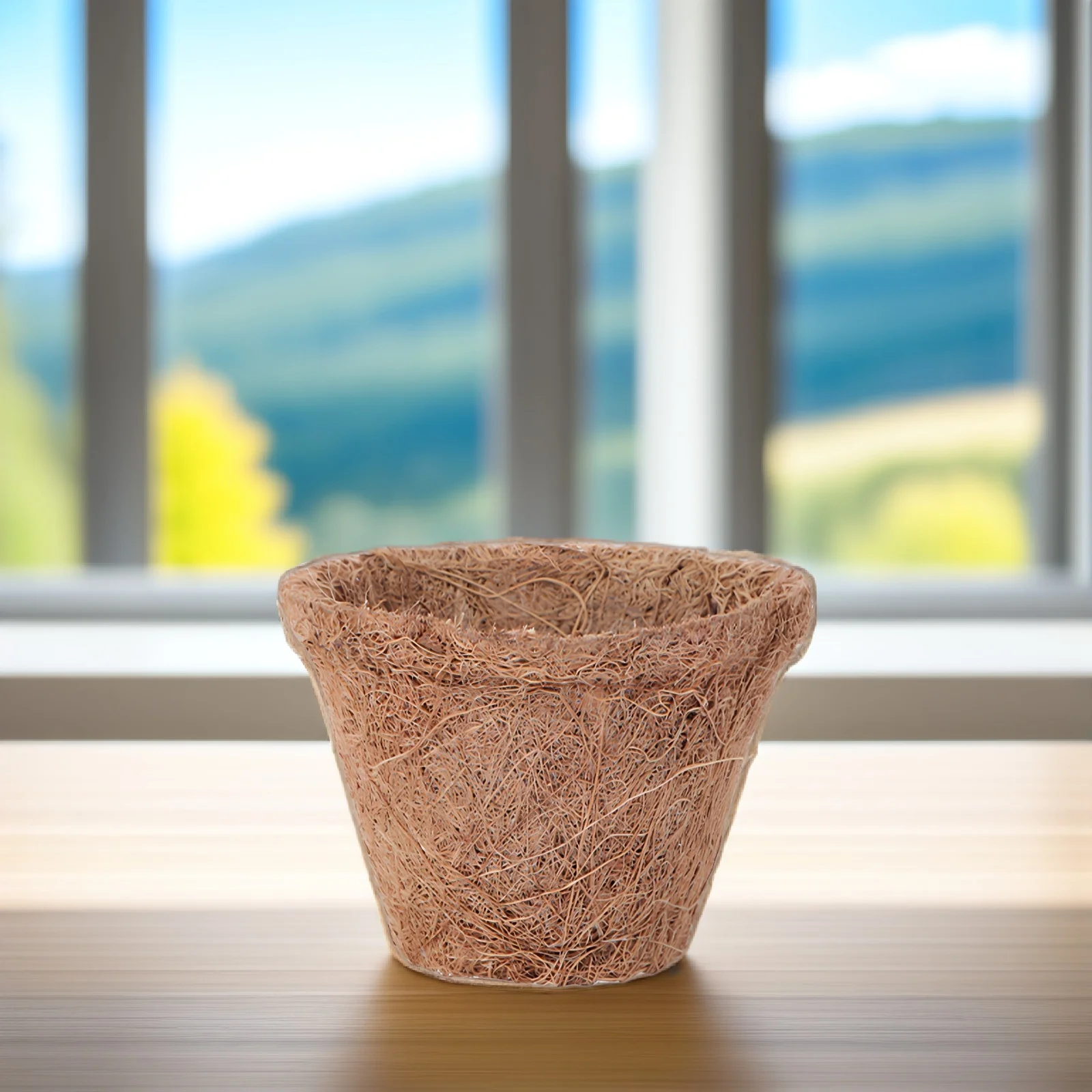 

10Pcs Plant Nursery Container Natural Coconut Fiber Planter Khaki Flowerpot Basket for Indoor Outdoor Garden Decoration