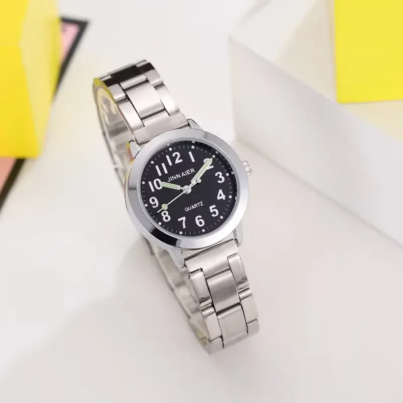 Novas crianças meninos meninas relógios de aço inoxidável estudantes quartzo adulto relógio presente aniversário relojes montres kol kaati