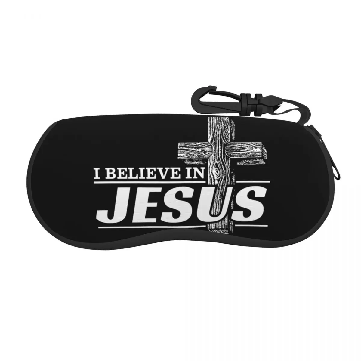 I Believe In Jesus Christ Shell Eyeglasses Protector Cases Cool Sunglass Case Cristianity Faith Glasses Bag