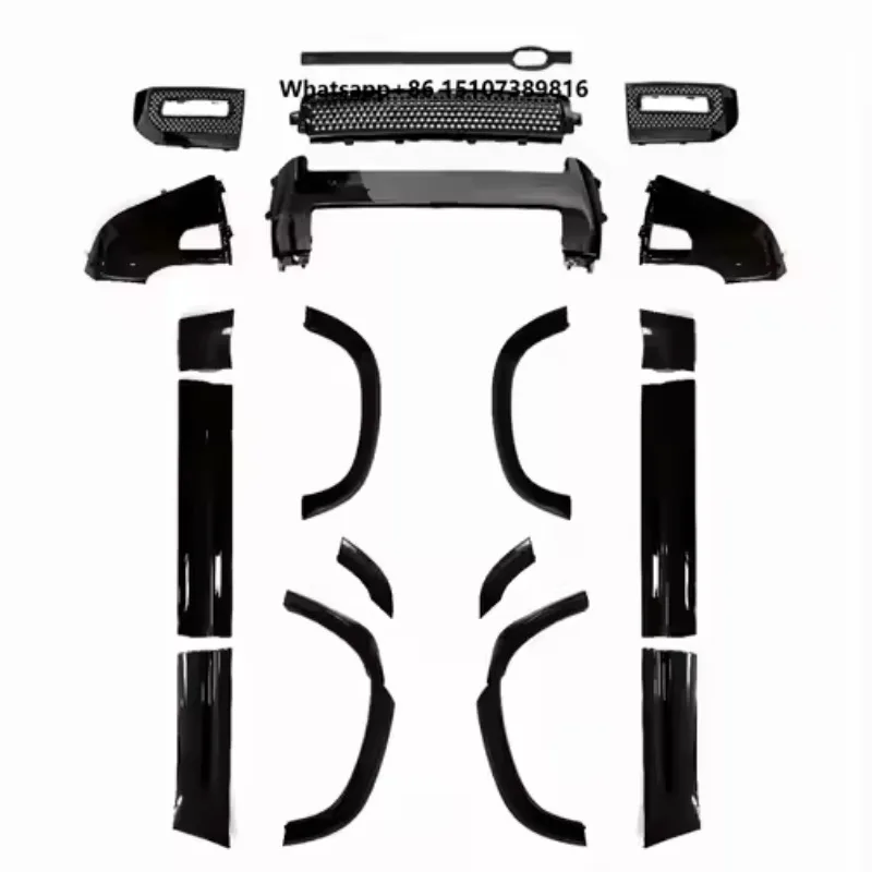 

All Glossy Black Car Accessories Body Parts Front Bumper for Defender Body Kit