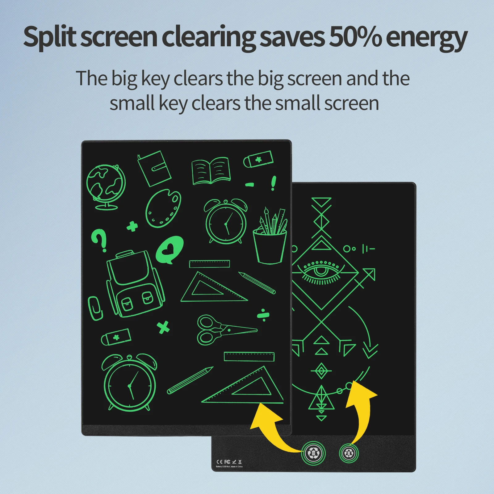신형 9.5인치 풀스크린 초미세 필기 LCD 필기 태블릿 드로잉 보드 전자 초미세 노트패드 교육용