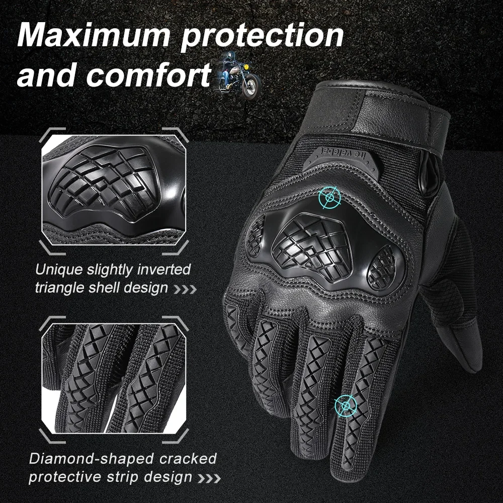 Touch Screen Motorcycle Full Finger Gloves Motocross Motorbike Riding Cross Dirt Bike Moto Racing MTB Enduro Protective Gear Men