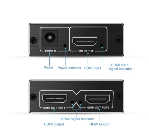 

2023 Hot Selling 2020 Best 4K 60Hz UHD Splitter 2.0 1x2 Support HDCP 1.4 HDR Splitter 2.0 4K 2.0 Splitter for PS4