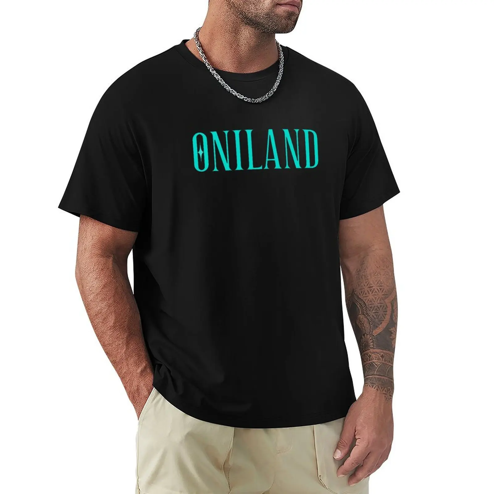 

OniLand T-Shirt vintage graphic tee summer clothes vintage t shirt men