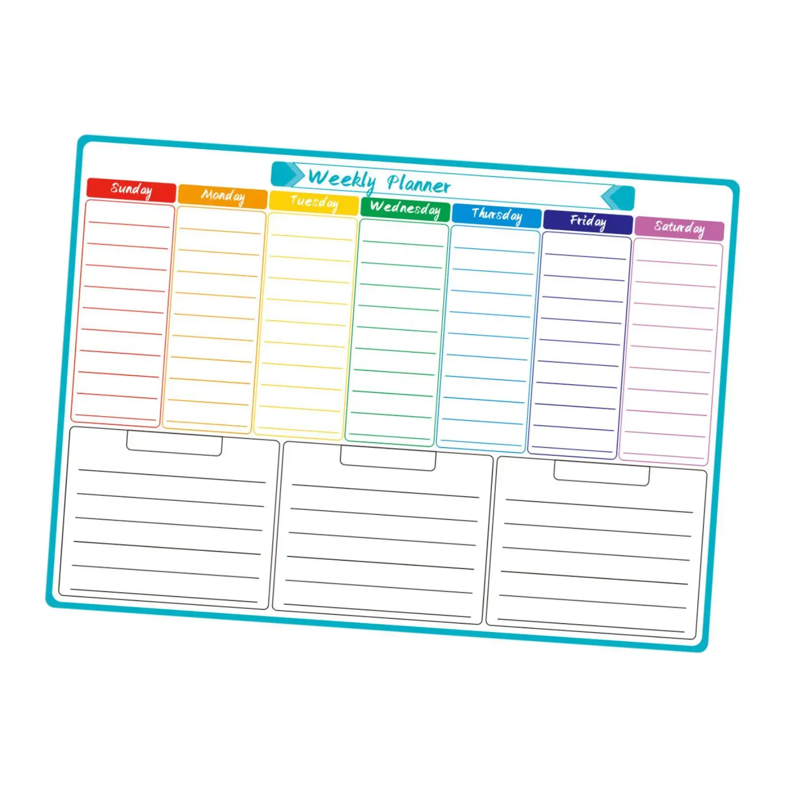 Weekly Planner for Fridge for Home Kitchen Refrigerator Sticker Whiteboard